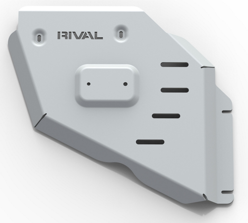 Защита РК Rival для Toyota Land Cruiser 300 (V - 3.5; 4.0) 2021-н.в. (устанавл-ся совместно с 2333.9552.1.6), штампованная, алюминий 6 мм, с крепежом, 2333.9553.1.6