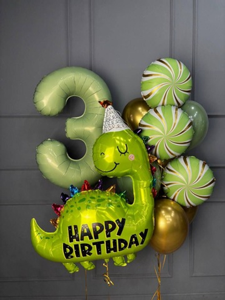 Фонтан из шаров Динозаврик Birthday