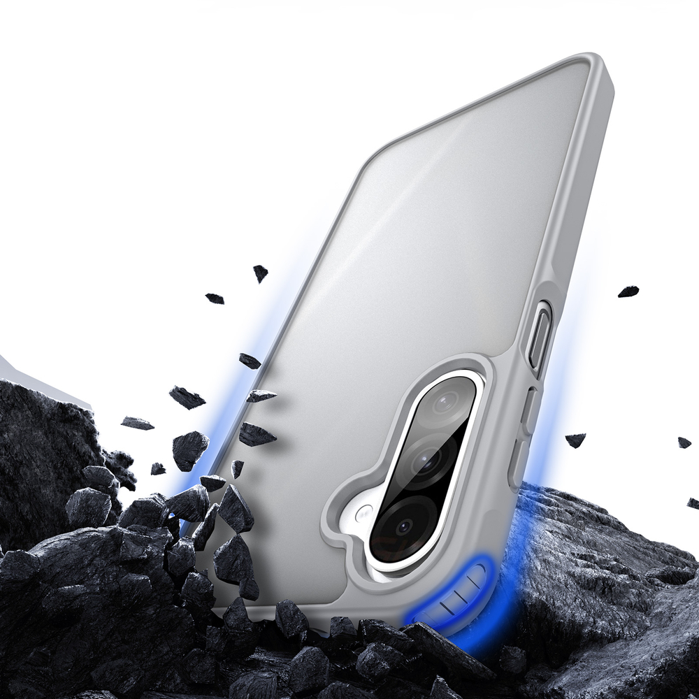 Прозрачный матовый чехол серого цвета для Samsung Galaxy A26 5G, серия Yind Series от Dux Ducis