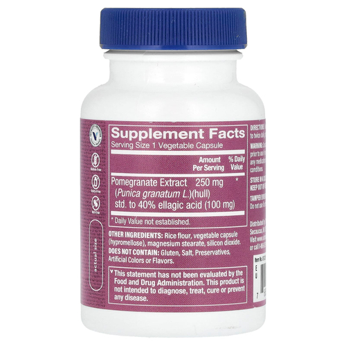 The Vitamin Shoppe, Экстракт граната, 250 мг, 100 растительных капсул