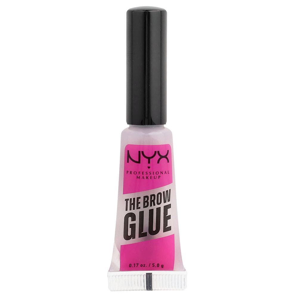 NYX Professional Makeup, The Brow Glue, мгновенная укладка для бровей, 01 прозрачный / прозрачный, 5 г (0,17 унции)