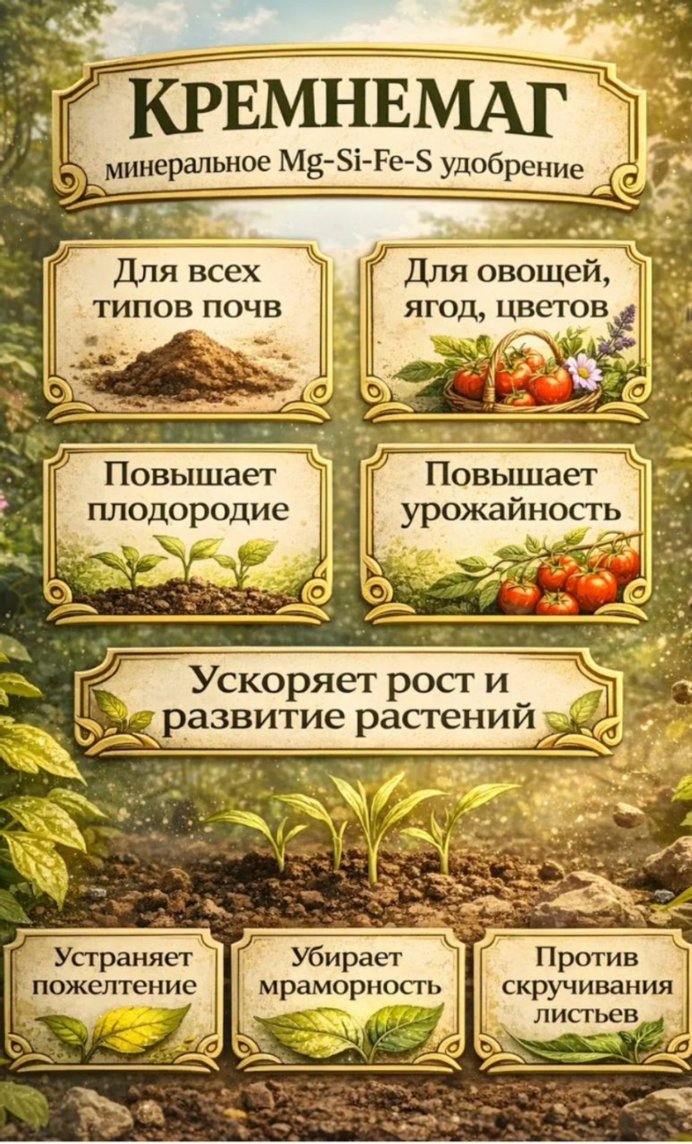 Удобрение Кремнемаг ,1кг
