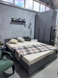 Кровать двуспальная «Денвер» Графит 160 см