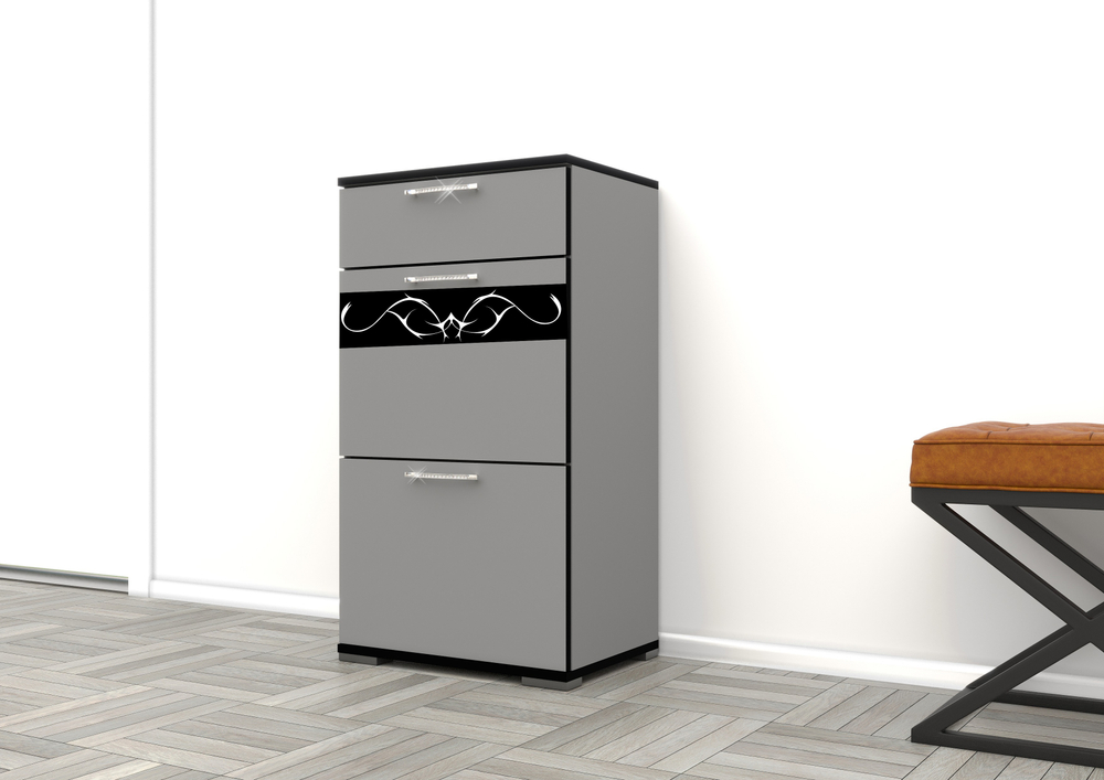 Тумба Авалон Чёрное стекло