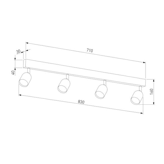 Спот TK Lighting 6268 Top Black White