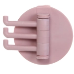 Крючок настенный многофункциональный на липкой основе «ИДЕЯДОМА», цвет пудровая роза, нагрузка 1кг/7*6см (пакет с подвесом)