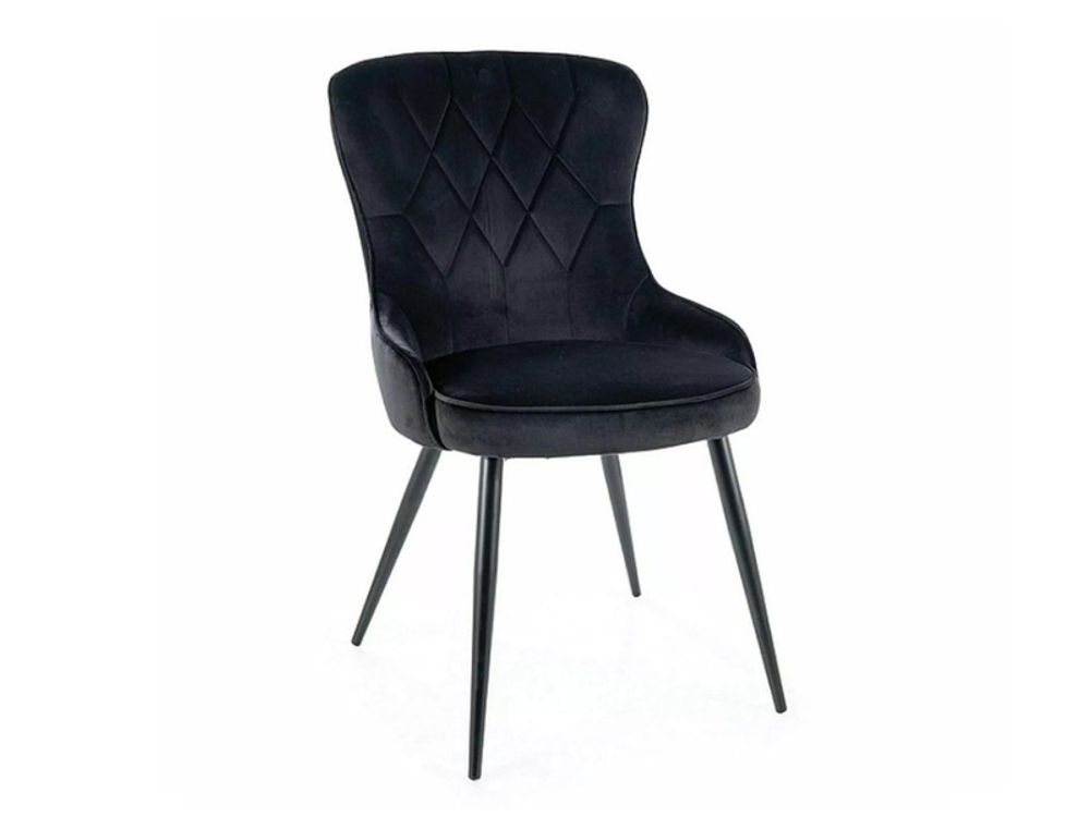 Стул SIGNAL LOTUS Velvet Bluvel 19 черный/черный