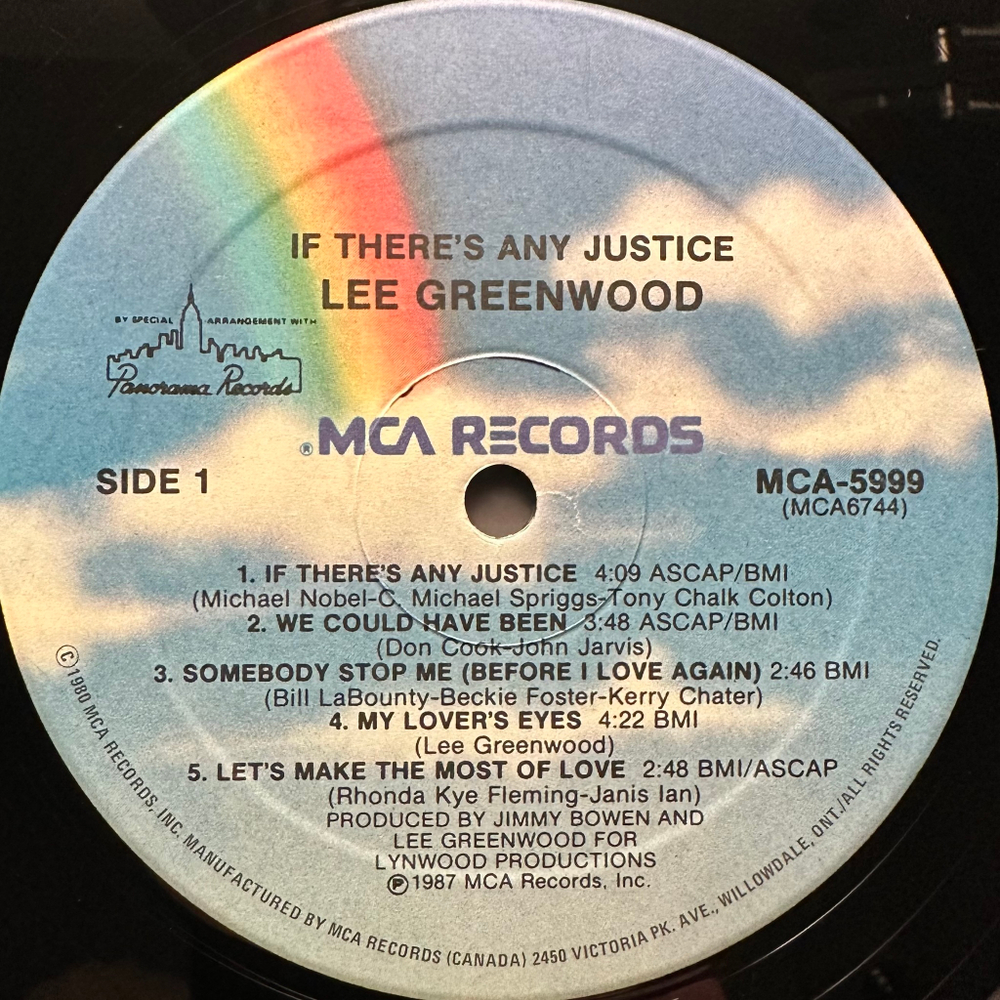 Lee Greenwood - If There's Any Justice (Канада 1987г.)