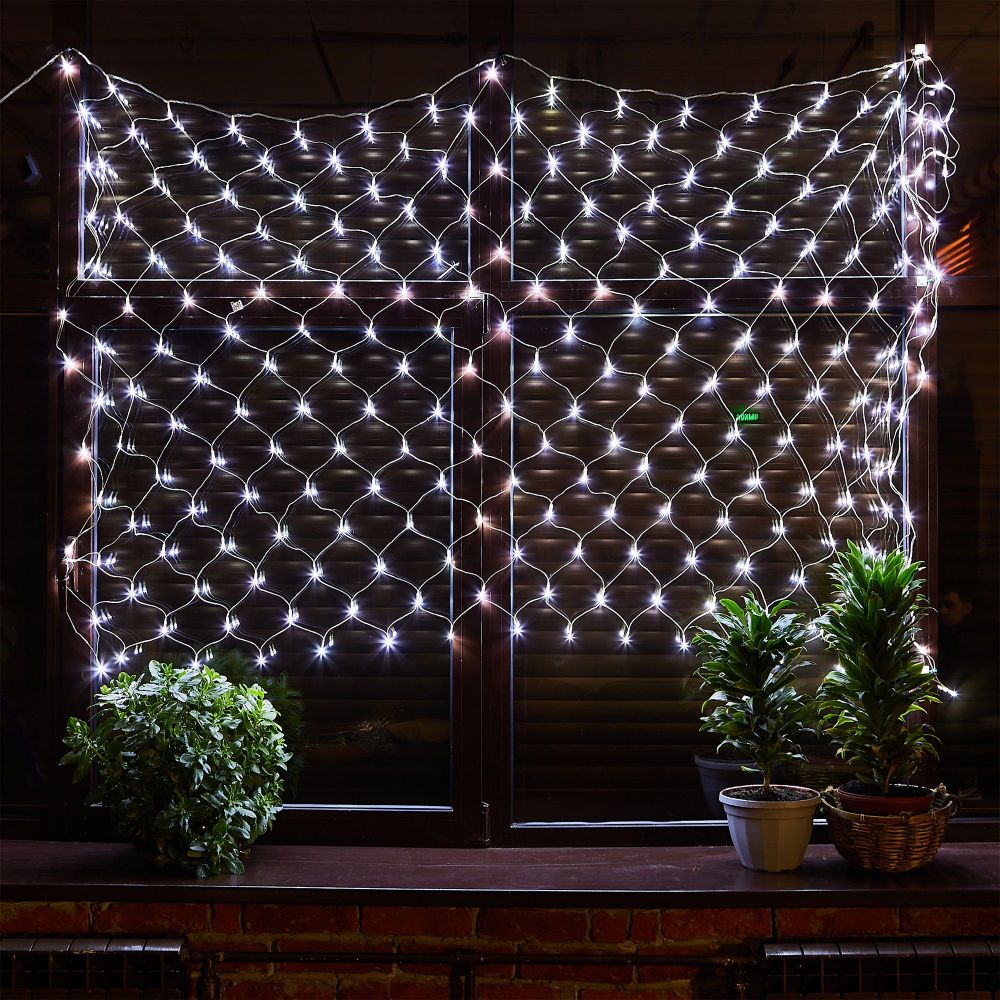 ULD-N2520-240-DTA WHITE IP20 Сетка светодиодная с контроллером. 240 светодиодов. 2.5х2 м. белая. IP20. провод прозрачный