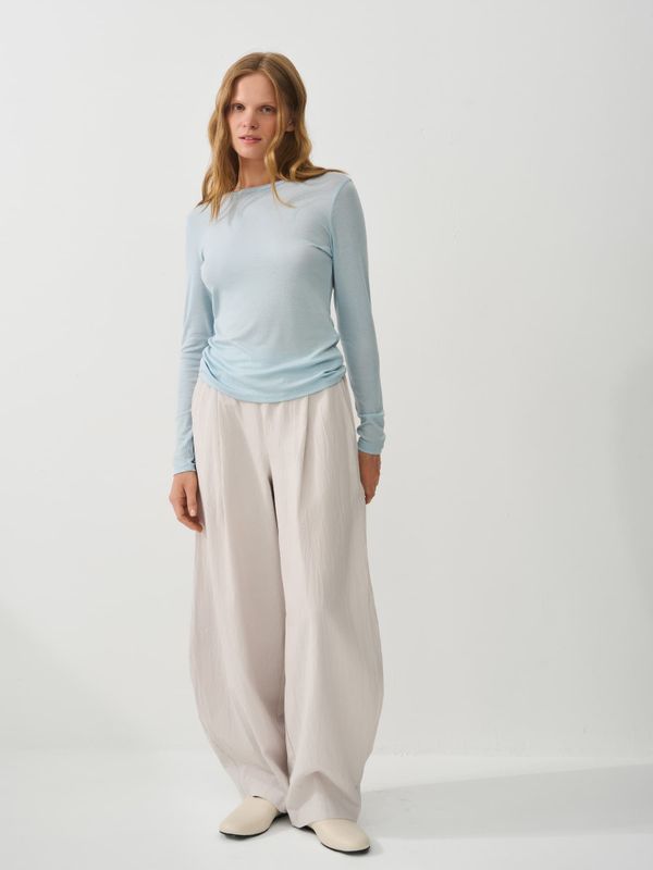 Лонгслив из смесового тенселя 