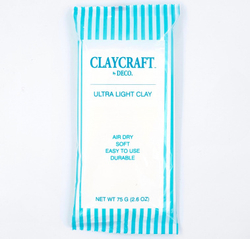 Полимерная самоотвердевающая зефирная глина для лепки Ultra Light Clay (Белая, 75 гр, Япония) Ультра