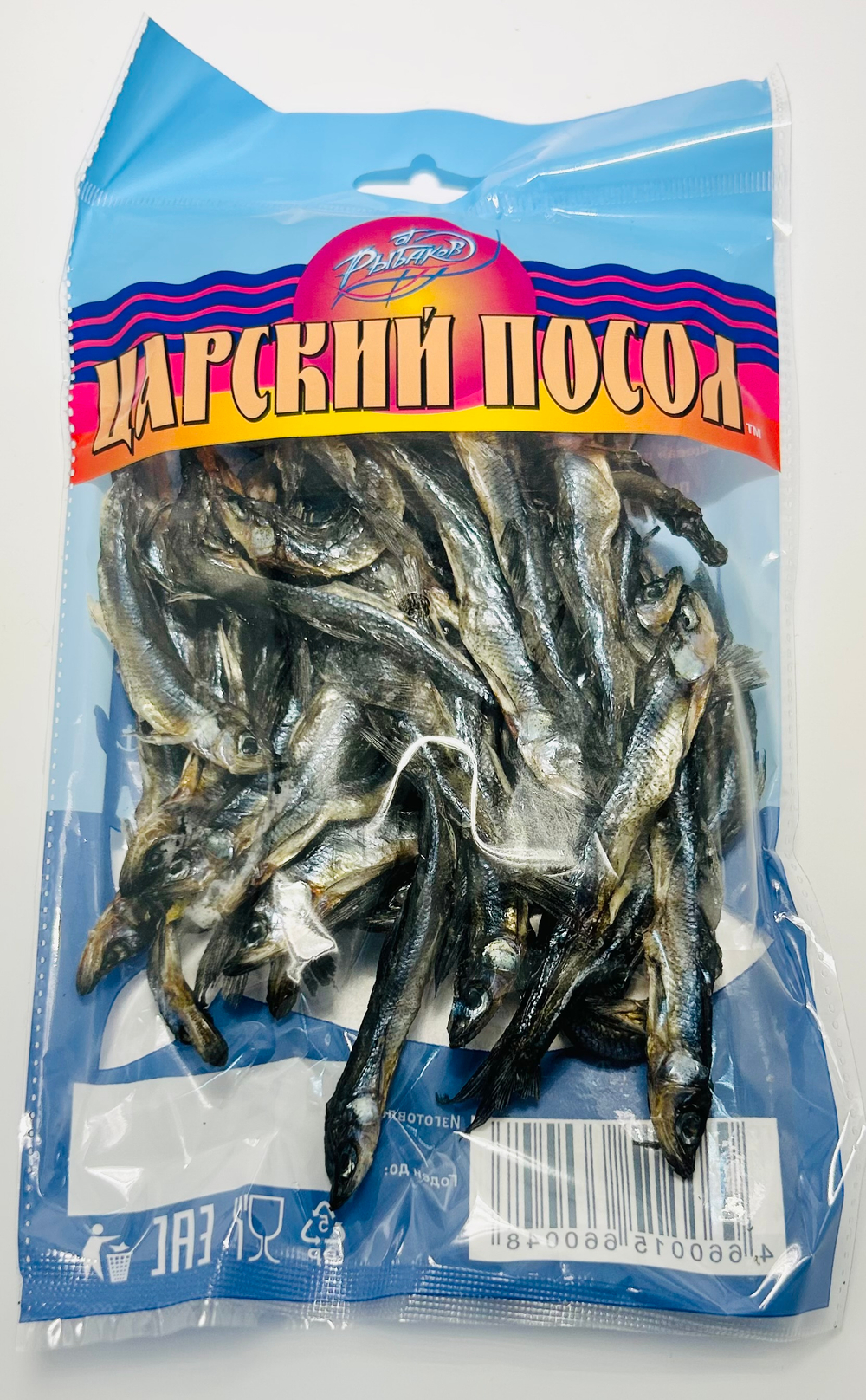 Корюшка европейская снеток вяленая «Царский посол» Рыбаков, 80 г