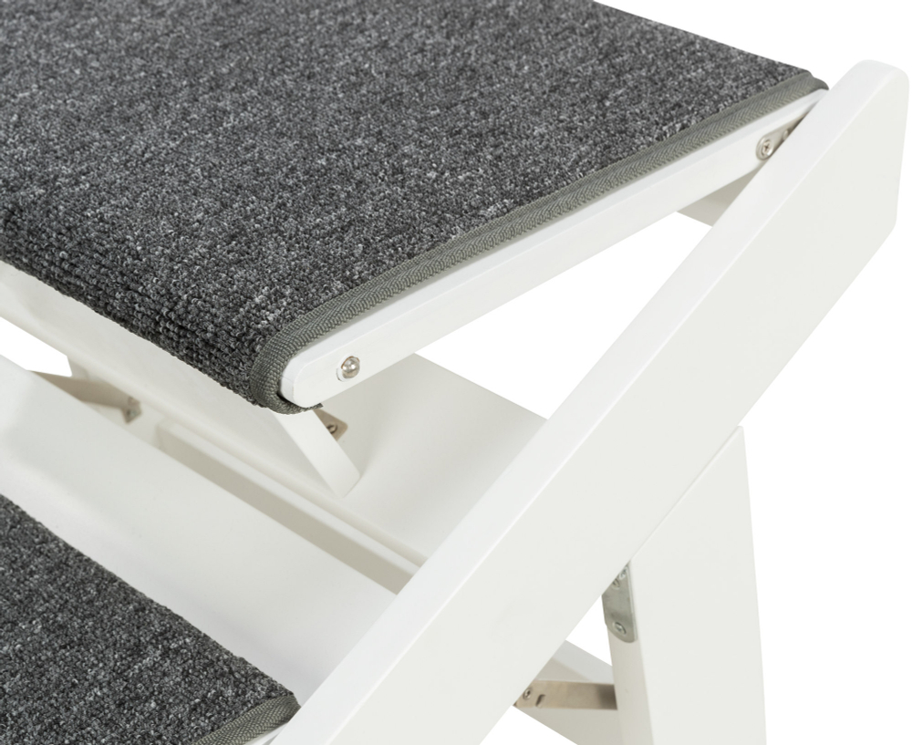 Лесенка со складными ступенями, 44х46х106см, МДФ/ковролин, белый, Trixie