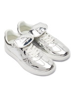 Кожаные кроссовки Karl Lagerfeld - серебряный(KL63820)