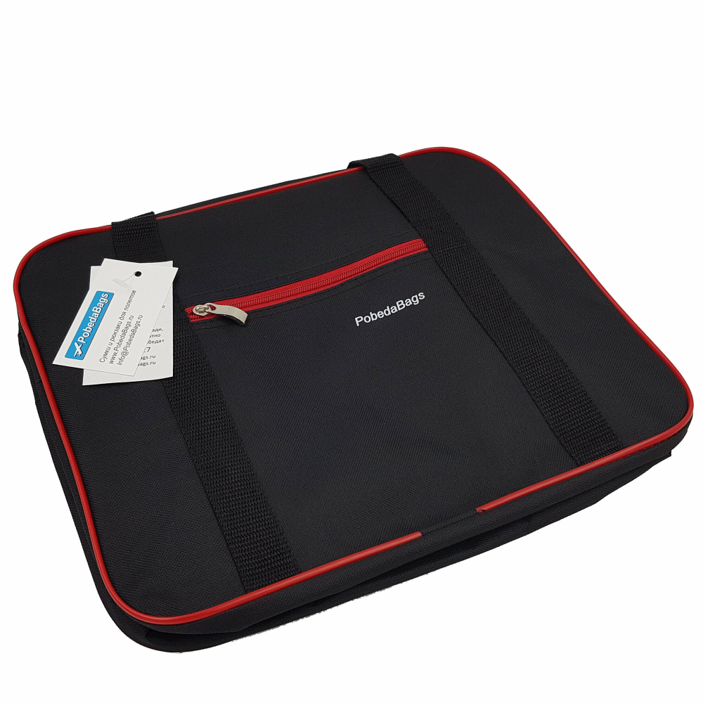 Сумка дорожная для ручной клади Pobedabags Стандарт красный кант 36 x 30 x 27