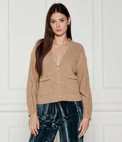 Хлопковый кардиган Marc Cain - бежевый(XC 39.13 M58)