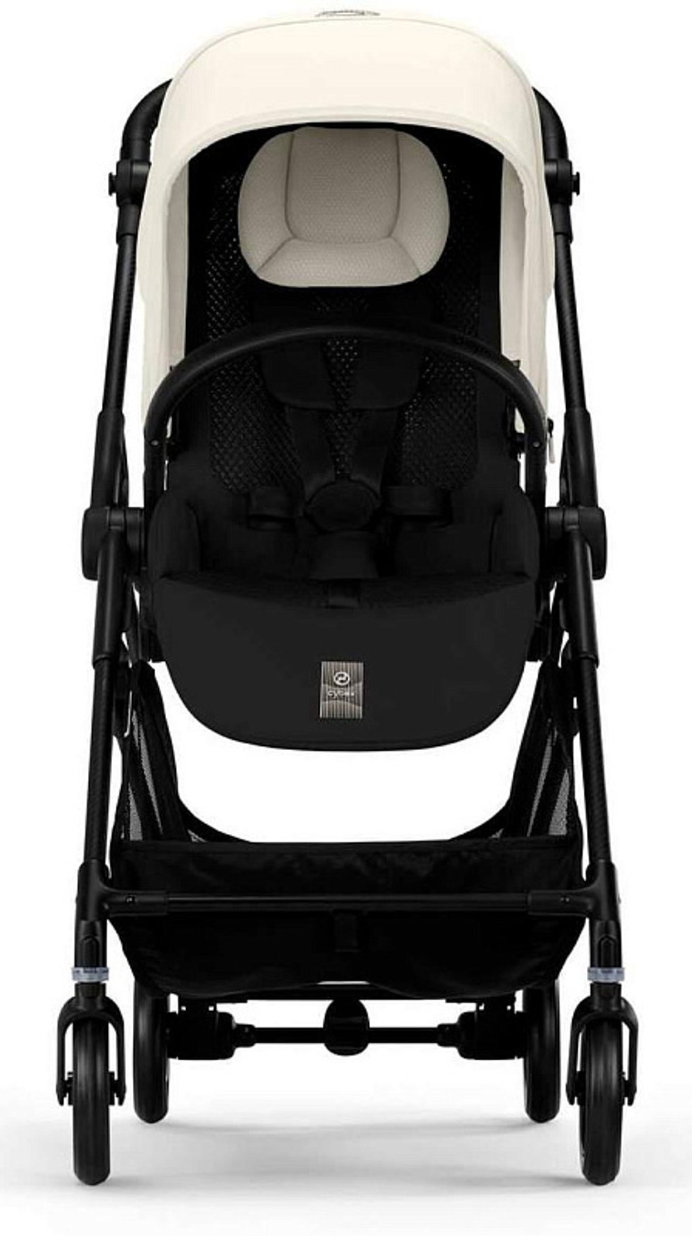 Прогулочная коляска Cybex Melio Carbon New Canvas White с дождевиком