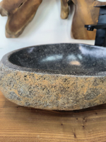 Раковина из речного камня RS-65856 43х32х15 из натурального камня