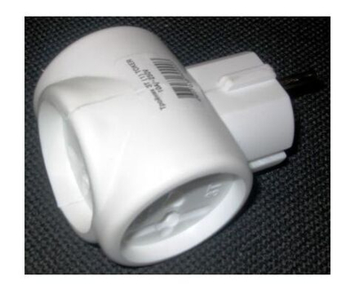 TOKER 3T разветвитель (тройник) 3роз. 6А белый (T-образный) ИУ (аналог код 758073)