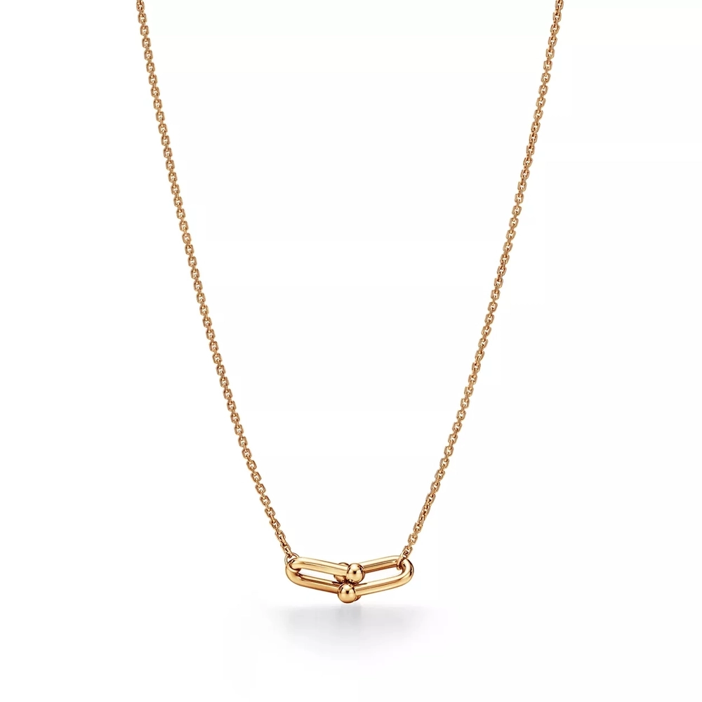 Подвеска из жёлтого золота 18k,Tiffany 💠Hard Wear Small double Link