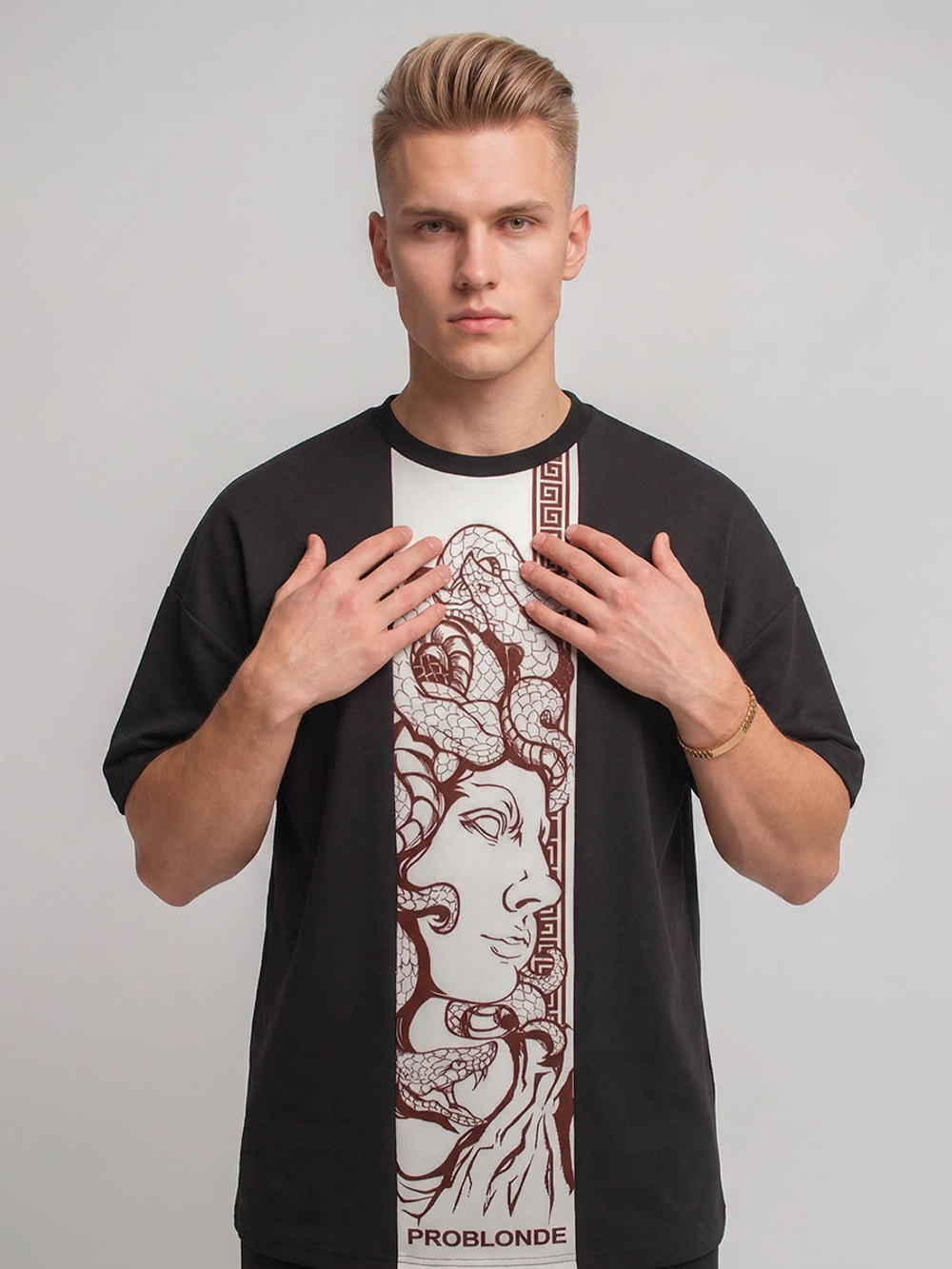 ФУТБОЛКА для парикмахеров НУМЕРО 1 мужская принт Медуза