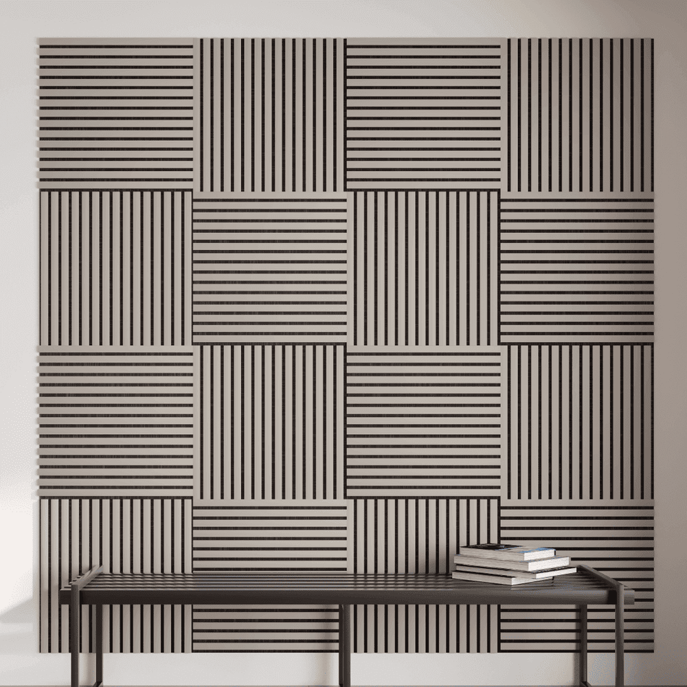Панель Стеновая Акустическая Comfort (Комфорт), Делюкс, Sandgrau (Сандграу), 600х600х9 мм