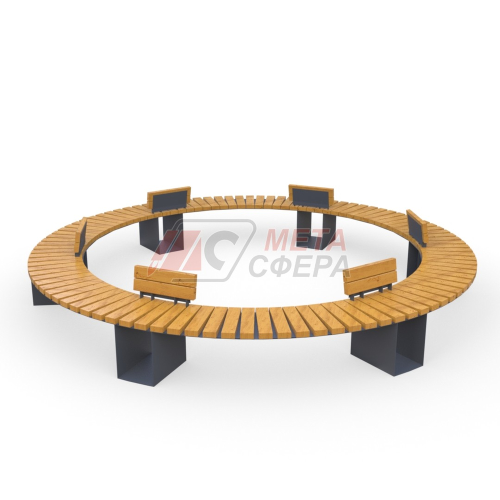 Скамейка Лира радиусная