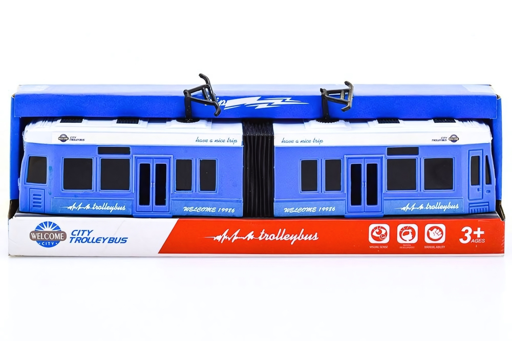 Троллейбус ин. 32*6*10см, коробка KX905-4