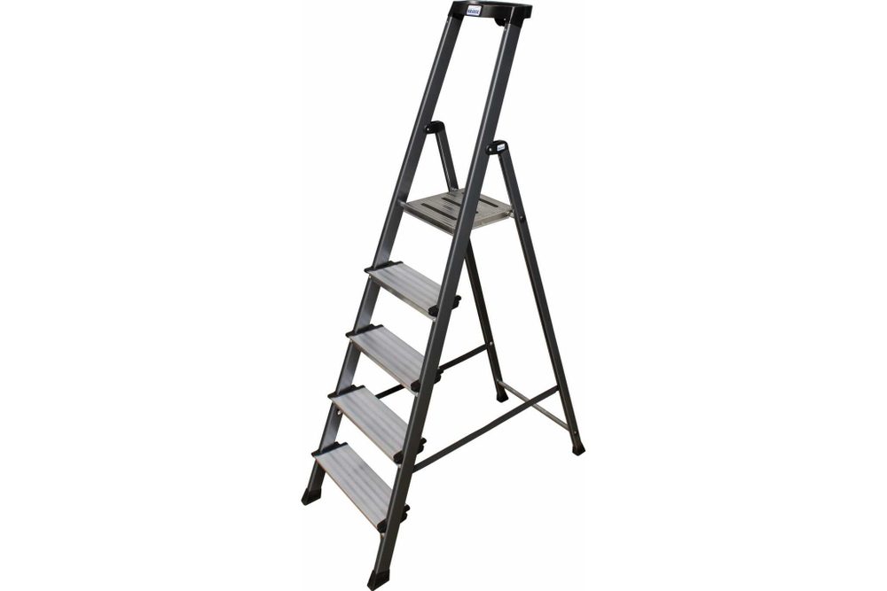 Анодированная стремянка SECURO 5 ступ. (126436)