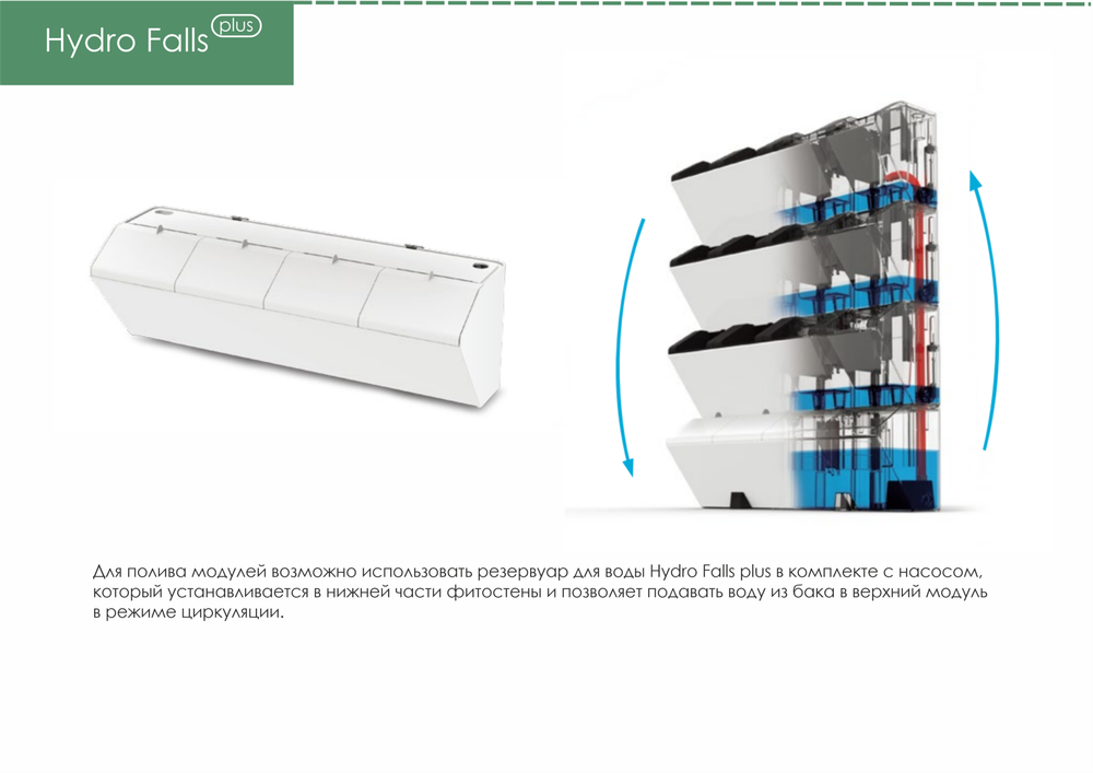 Фитомодуль с автополивом Hydro Falls на 4 растения