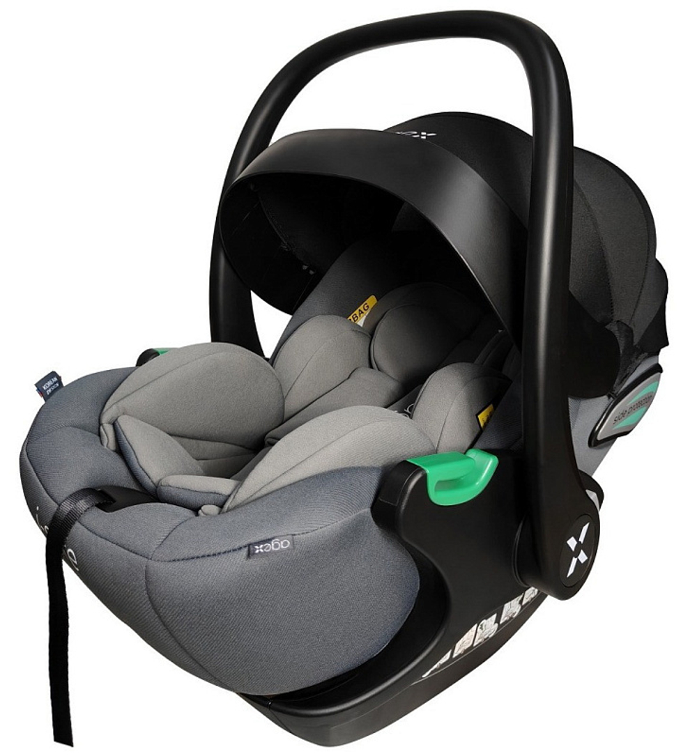 Коляска Agex Prima Pro 3 в 1 с автокреслом i-Safe Grey APF664 Green (Зеленый)