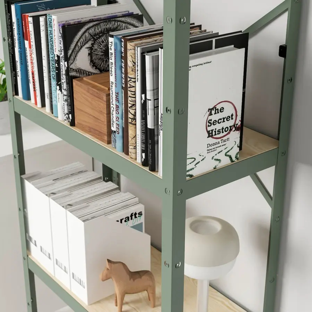 Стеллаж - IKEA BROR, 190х40х85 см, серо-зеленый, БРУР ИКЕА