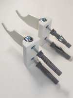 Кронштейн регулируемый (белый пластифицирован) Omec (Италия) Комплект 2 шт