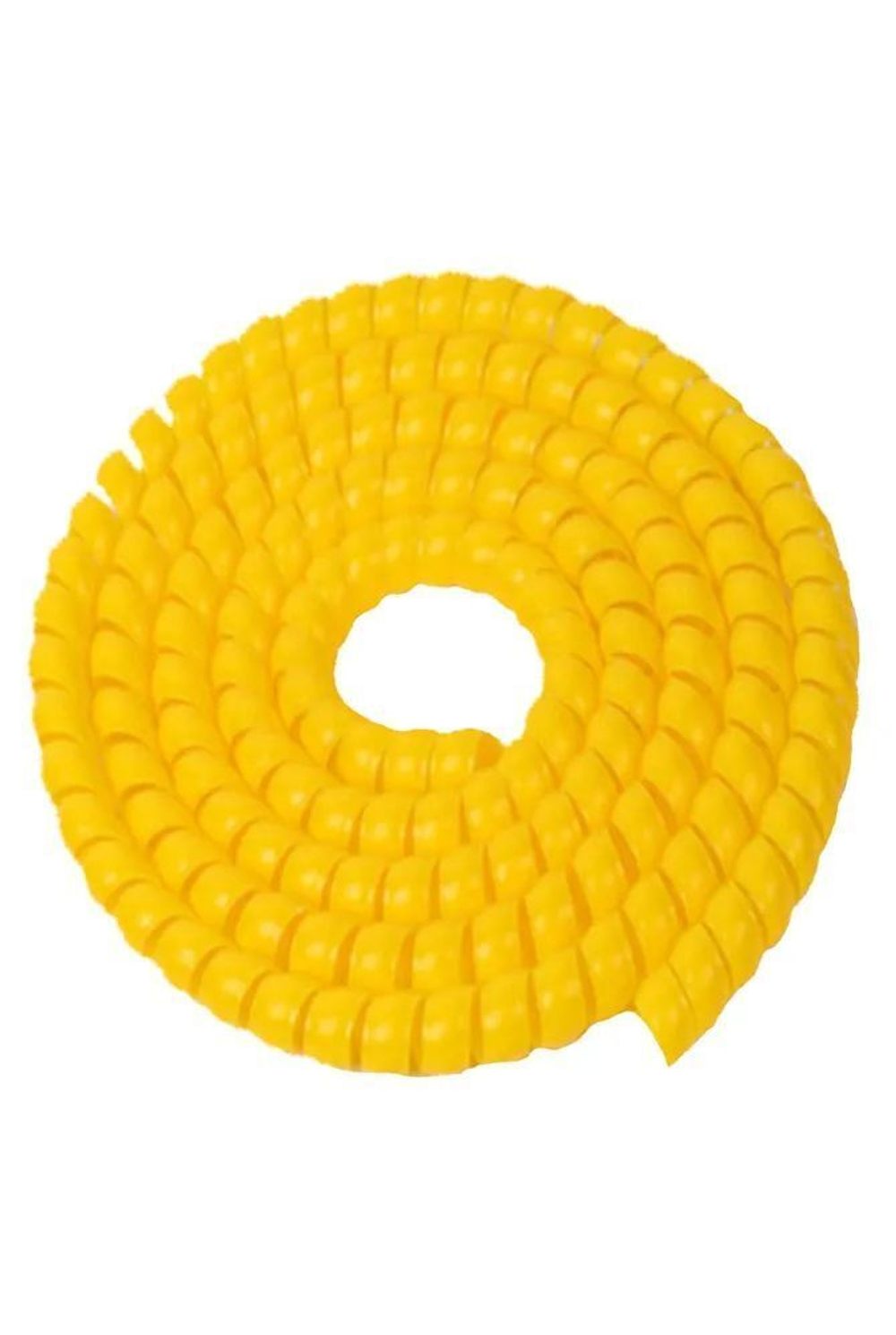 Оплетка спиральная пластиковая защита 1 метр желтая