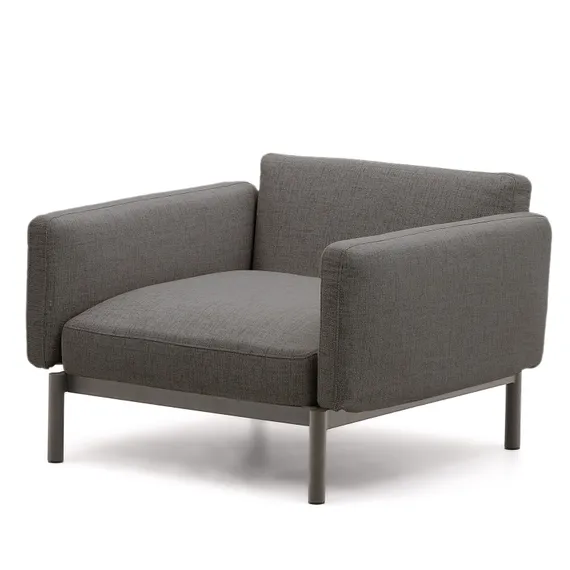 Садовое модульное кресло Sorells из алюминия с серой отделкой