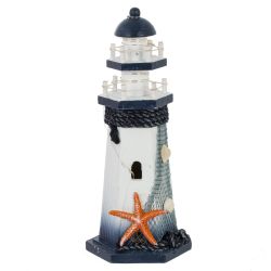 GAEM Фигурка декоративная "Маяк" (подсветка 3xLR44) , L11,5 W10 H26,5 см . 4в.