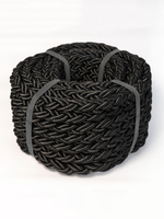 Канат плетеный швартовый SailMaster 8-и прядный Dock Line К8, 32,0 мм, черный, 9500 кгс, 25 м, бухта