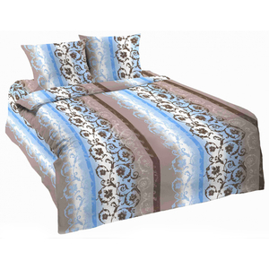 Бязь г. Шуя ширина 150 см. (7599-1 бежево-берюза вензель)