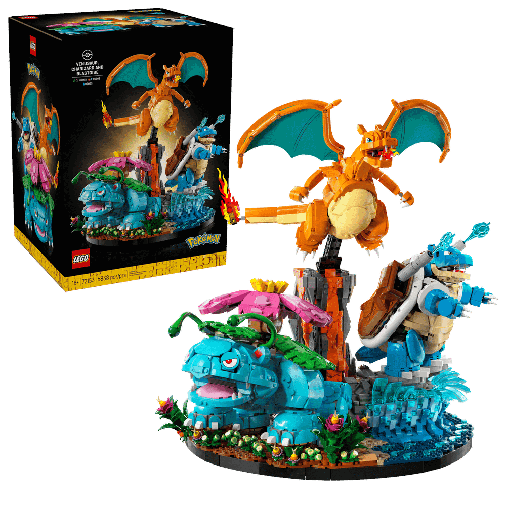 Конструктор LEGO Pokemon 72153 Venusaur, Charizard and Blastoise