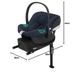 Коляска Cybex Balios S Lux TPE complete Aton B2 Bay Blue Base One 4 в 1 Seashell Beige с дождевиками