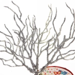 Ветка декоративная «Метелица» 28 см, Серебро