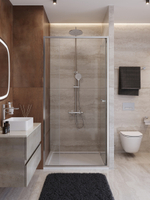 Душевая дверь Cezares LUX-B-FS-11-110-C-CR, 110х195, профиль хром, стекло прозрачное