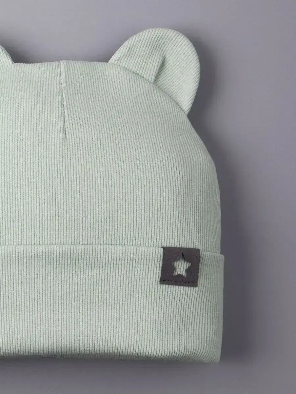 Шапка детская с ушками на осень