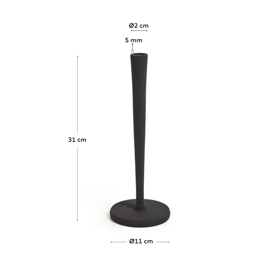 Zarela Черный большой металлический подсвечник