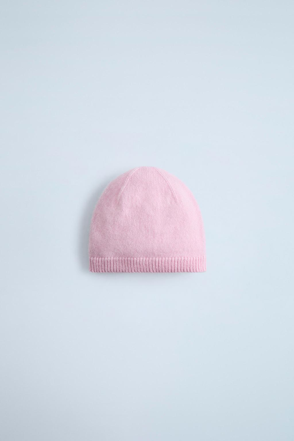 ZARA ШАПОЧКА ИЗ 100% КАШЕМИРА, РОЗОВЫЙ