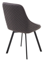 Стул М-City DISAUR Каса (Casa), поворотный на поворотный на 360 градусов, B28 темно-серый, Велюр, Черный каркас