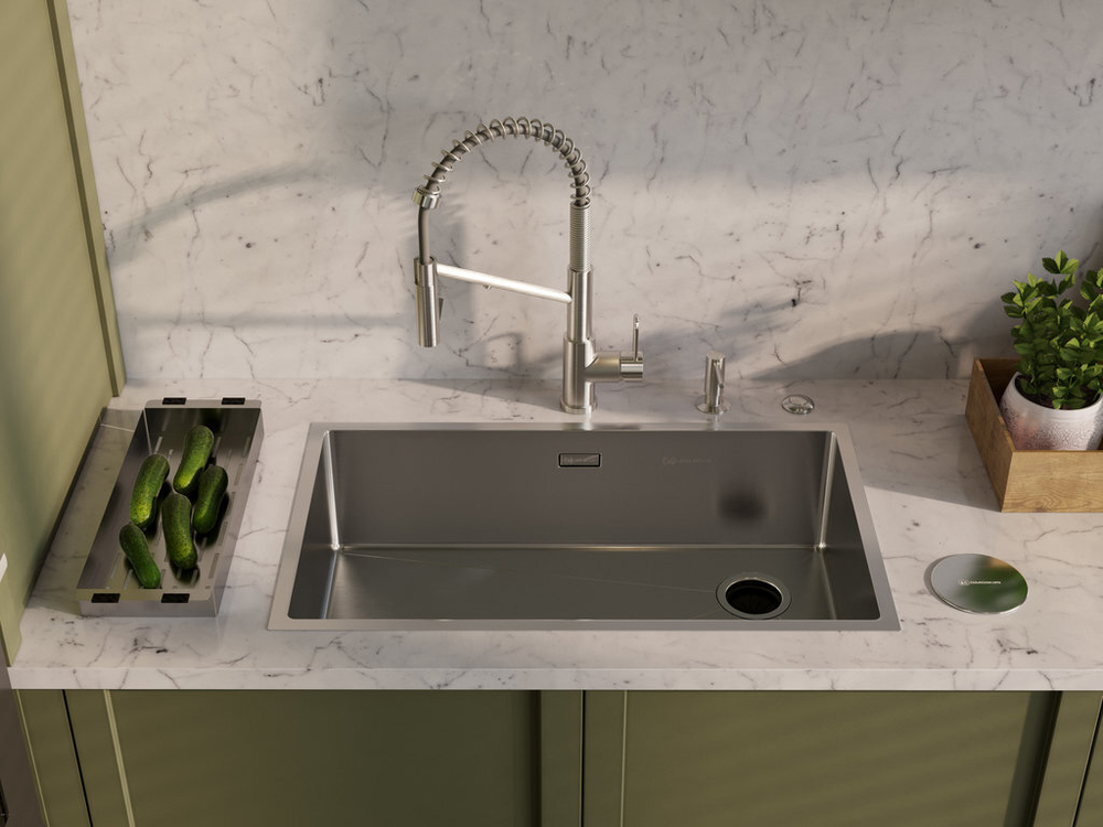 Кухонная мойка Omoikiri Taki 74-U/IF SIDE-LG нерж.сталь/светлое золото 4993171