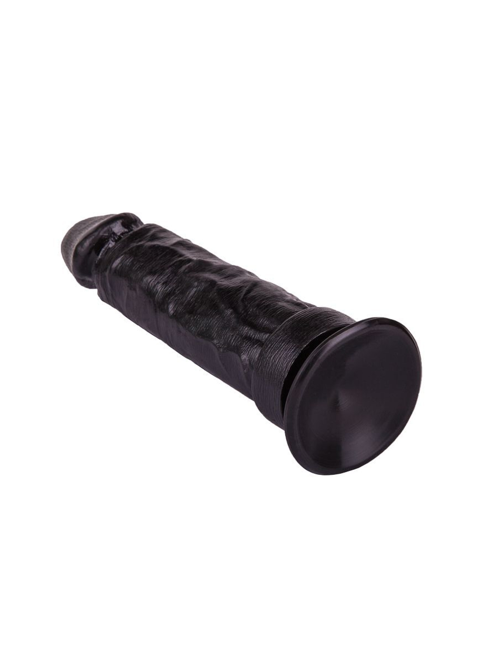 Крупный чёрный фаллоимитатор без мошонки - 20,5 см. (Цвет: черный)