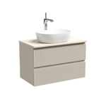 Тумба подвесная Sancos Snob R, Beige Soft 790х445х500, под столешницу с отверстием под смеситель, цвет Kreman