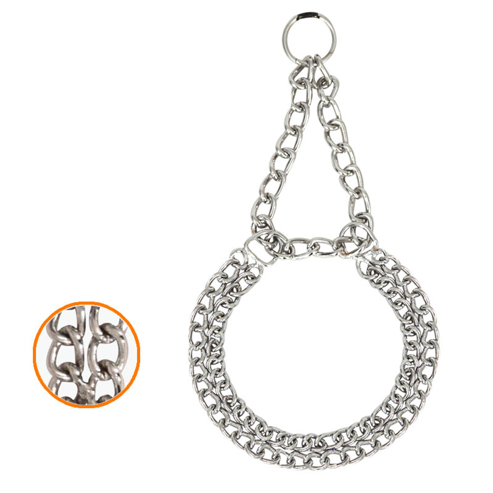 Ошейник-цепь двухрядный, 2*450мм, Triol